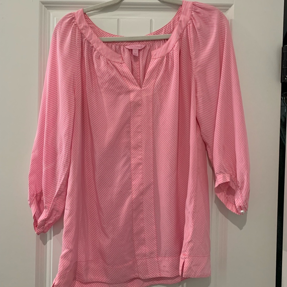 Lilly Pulitzer pink blouse